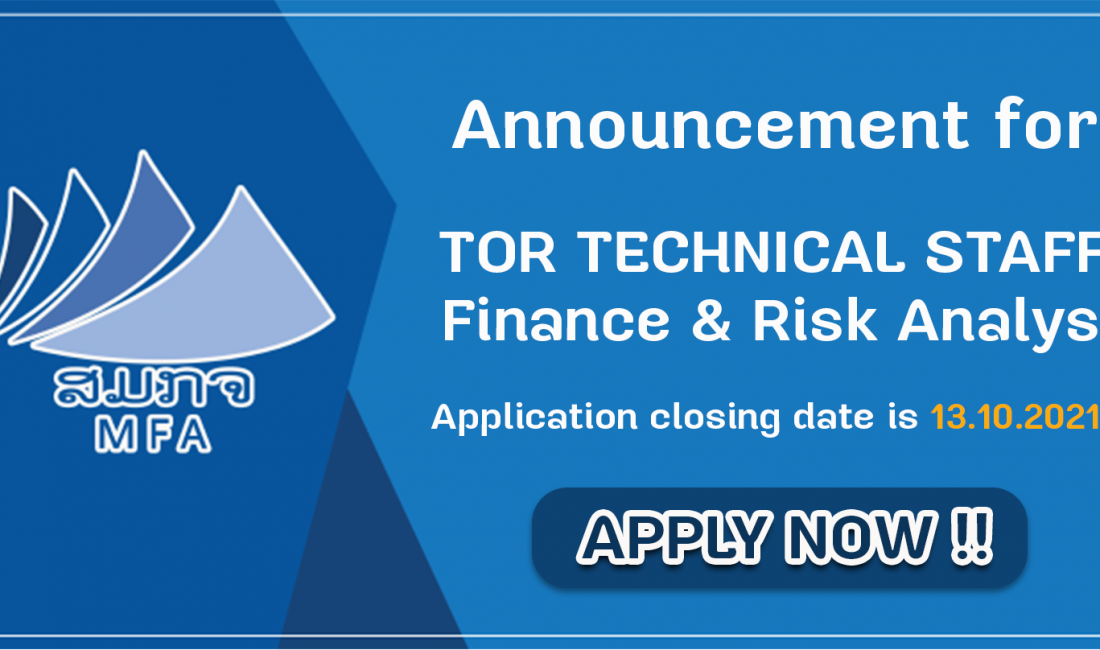 Announcement for Finance & Risk Analyst