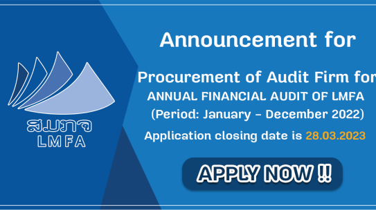 Procurement of Audit Firm for ANNUAL FINANCIAL AUDIT OF LMFA  (Period: January – December 2022)