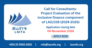 Call for Consultants: Project Evaluation of the inclusive finance component of LAO/338 (2024-2026)